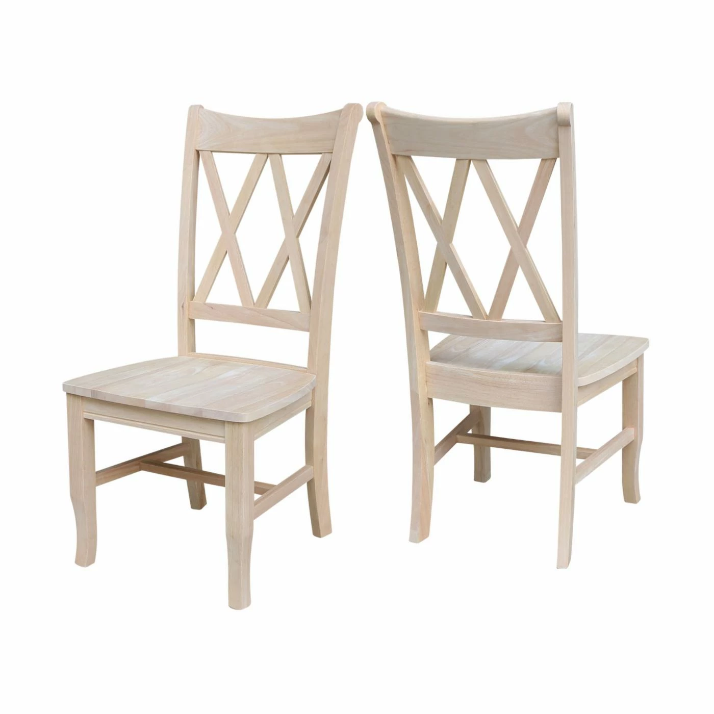 Promo π Side Chairs International Concepts Milford Double X-Back Chair - 2 Chairs π - Image 3