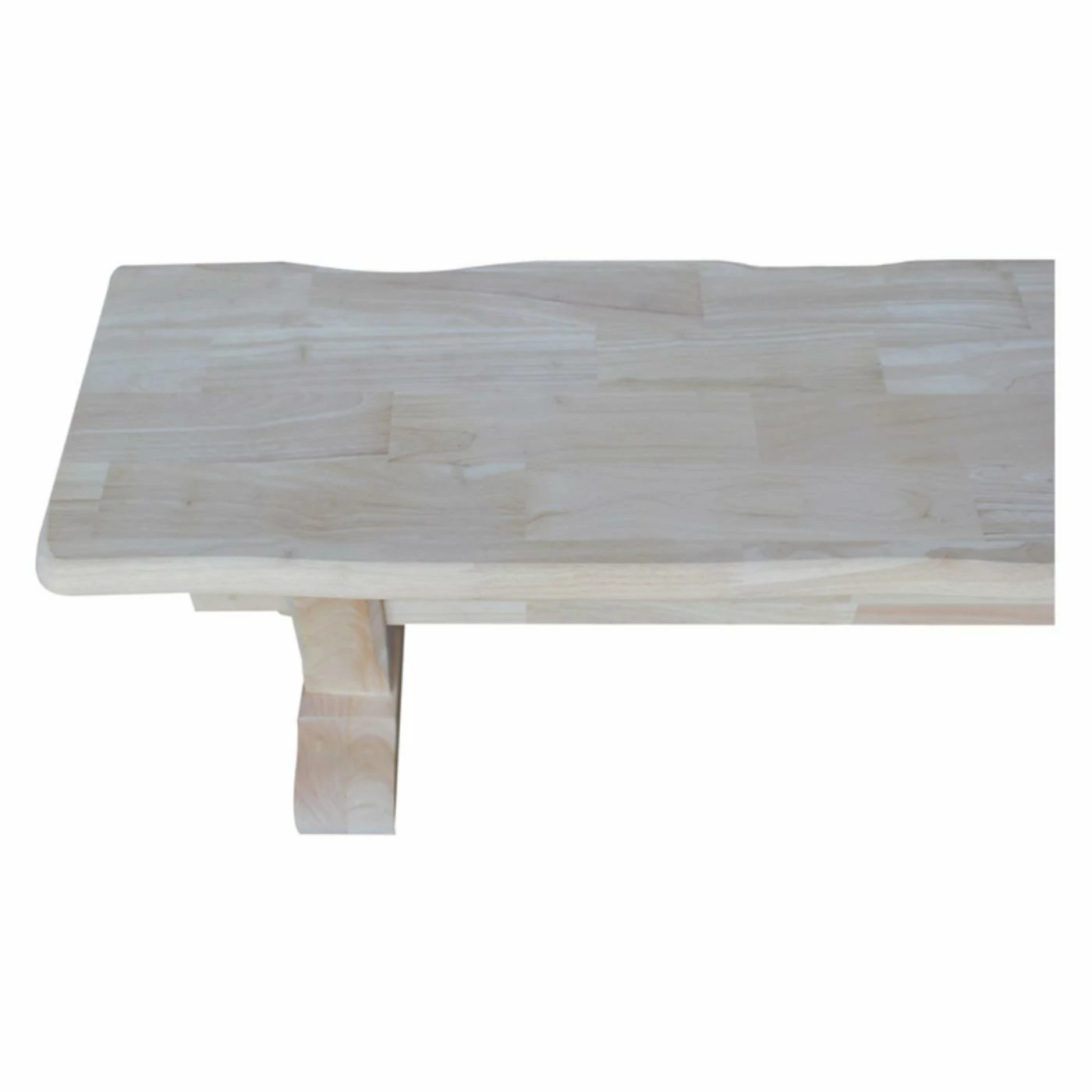 Promo π International Concepts Live Edge 72 In. Trestle Backless Indoor Dining Bench π - Image 3