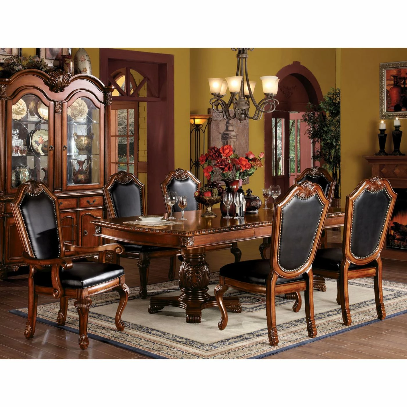 Brand new π Formal Dining Chairs Acme Furniture Chateau De Ville Dining Arm Chairs - Set Of 2 - Cherry π - Image 2