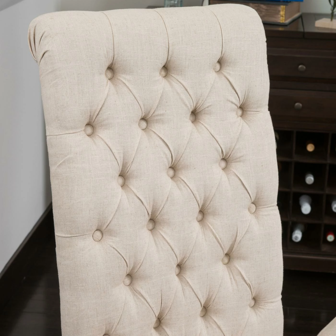 Top 10 π Best Selling Home Formal Dining Chairs Estbury Tall Dark Beige Tufted Dining Chair - Set Of 2 π - Image 2