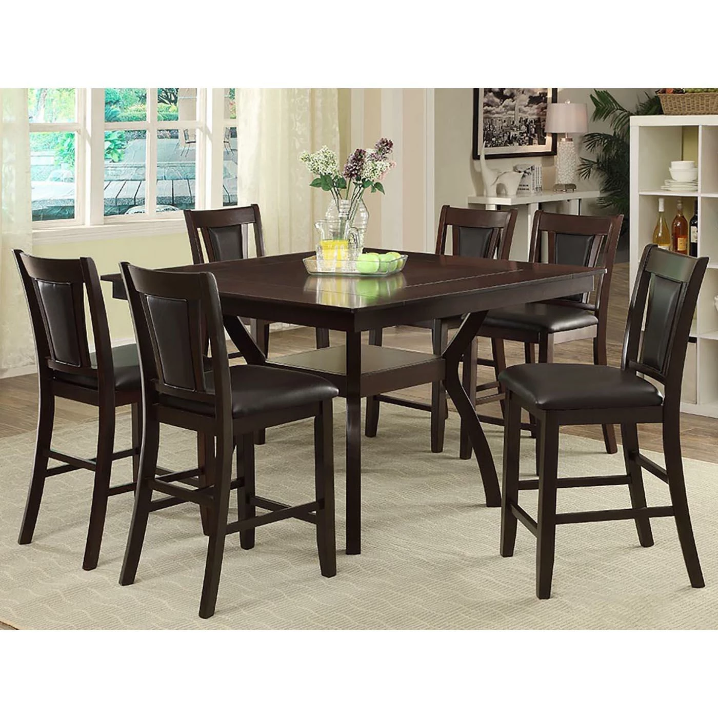 Best reviews of π Counter Height Chairs Furniture Of America Mullican Counter Height Leatherette Dining Chair - Set Of 2 β¨ - Image 2