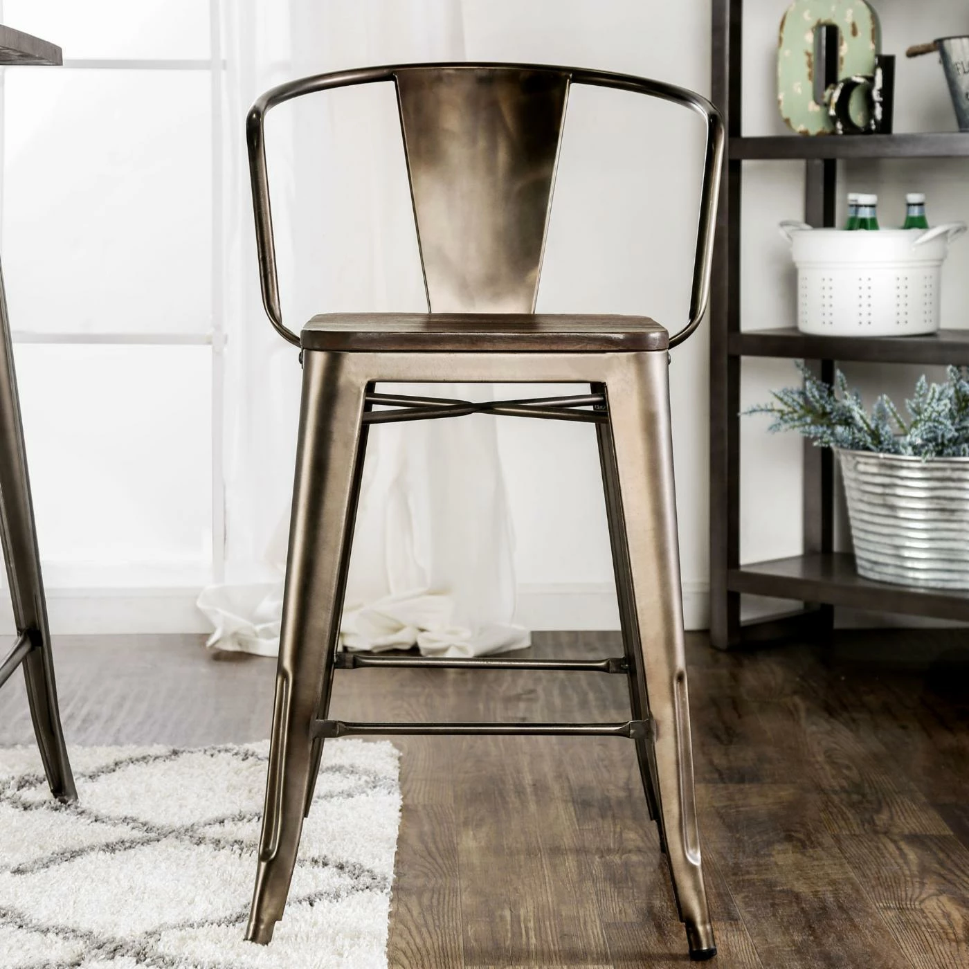 Top 10 ✨ Counter Height Chairs Furniture Of America Olmsted Counter Height Metal Framed Dining Chairs - Set Of 2 🥰 - Image 2