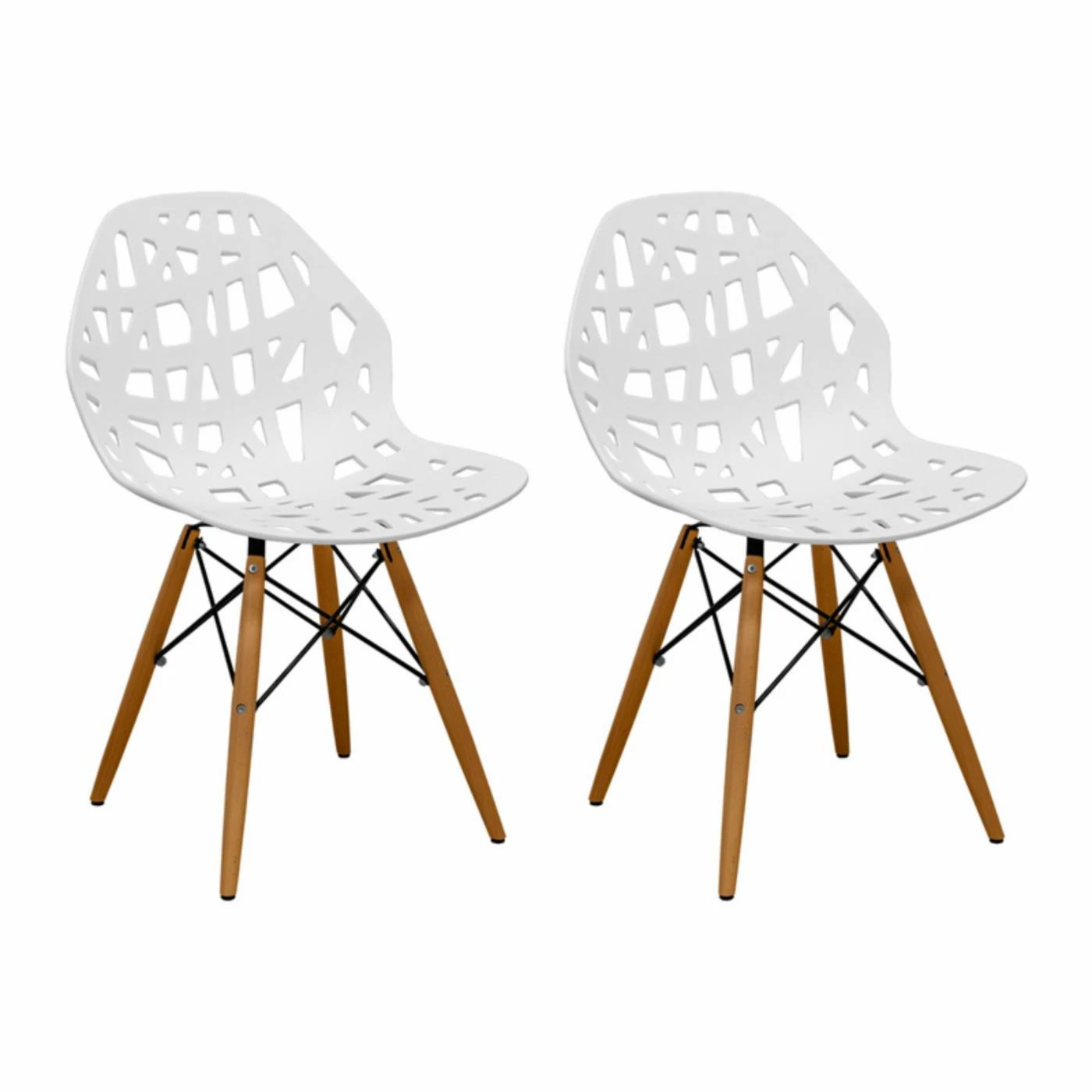 Wholesale π€© Side Chairs Mod Made Modern Stencil Cut Out Eiffel Dining Chair - Set Of 2 π - Image 2