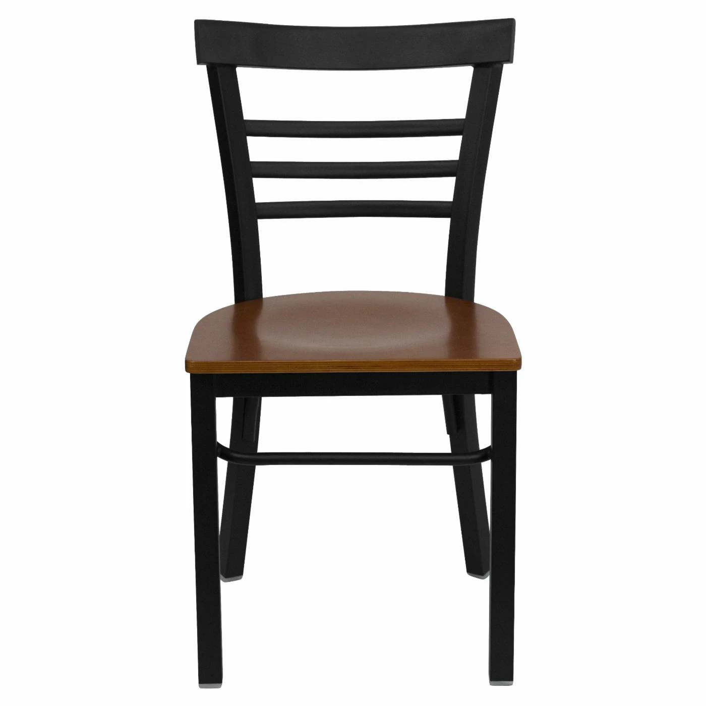 Coupon π Side Chairs Flash Furniture Hercules 17.25 In. Metal And Wood Rounded Ladder Back Restaurant Chair π - Image 2