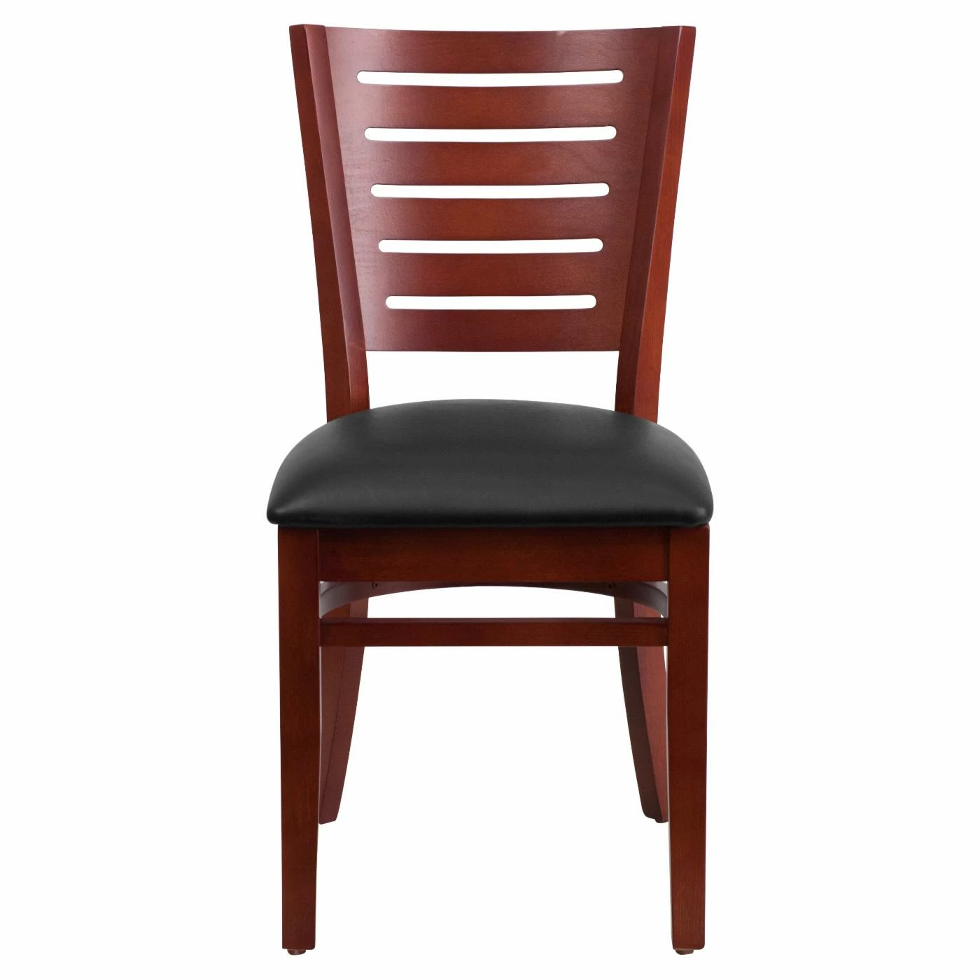 Best reviews of π Side Chairs Flash Furniture Darby 20 In. Mahogany Slat Back Restaurant Chair With Vinyl Seat π - Image 2