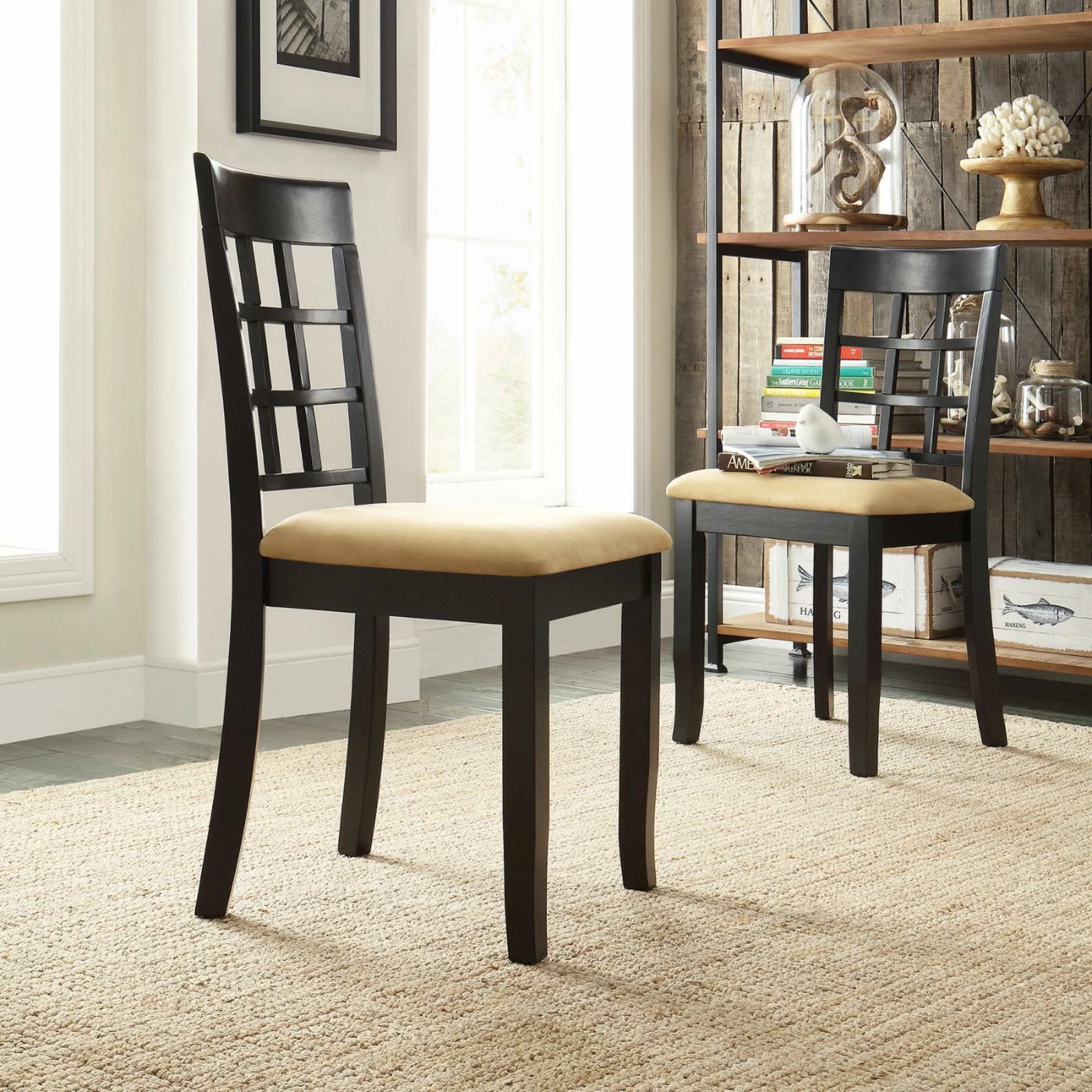 Hot Sale 𧨠Side Chairs Weston Home Tibalt Black Dining Chair - Window Back - Set Of 2 π₯ - Image 2