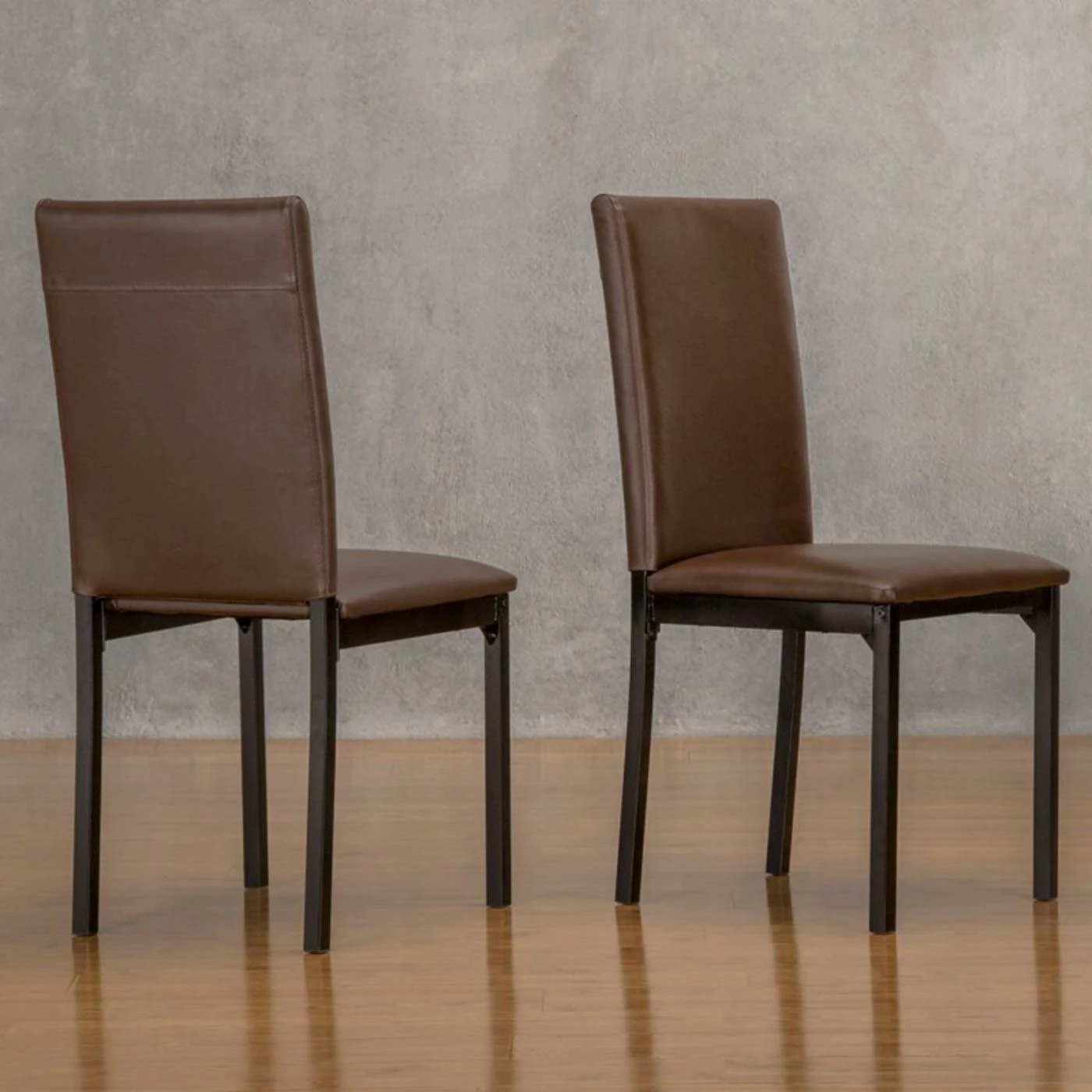 Best deal π Side Chairs Chelsea Lane Tempe Collection Faux Leather Metal Dining Side Chair - Set Of 2 β€οΈ - Image 2