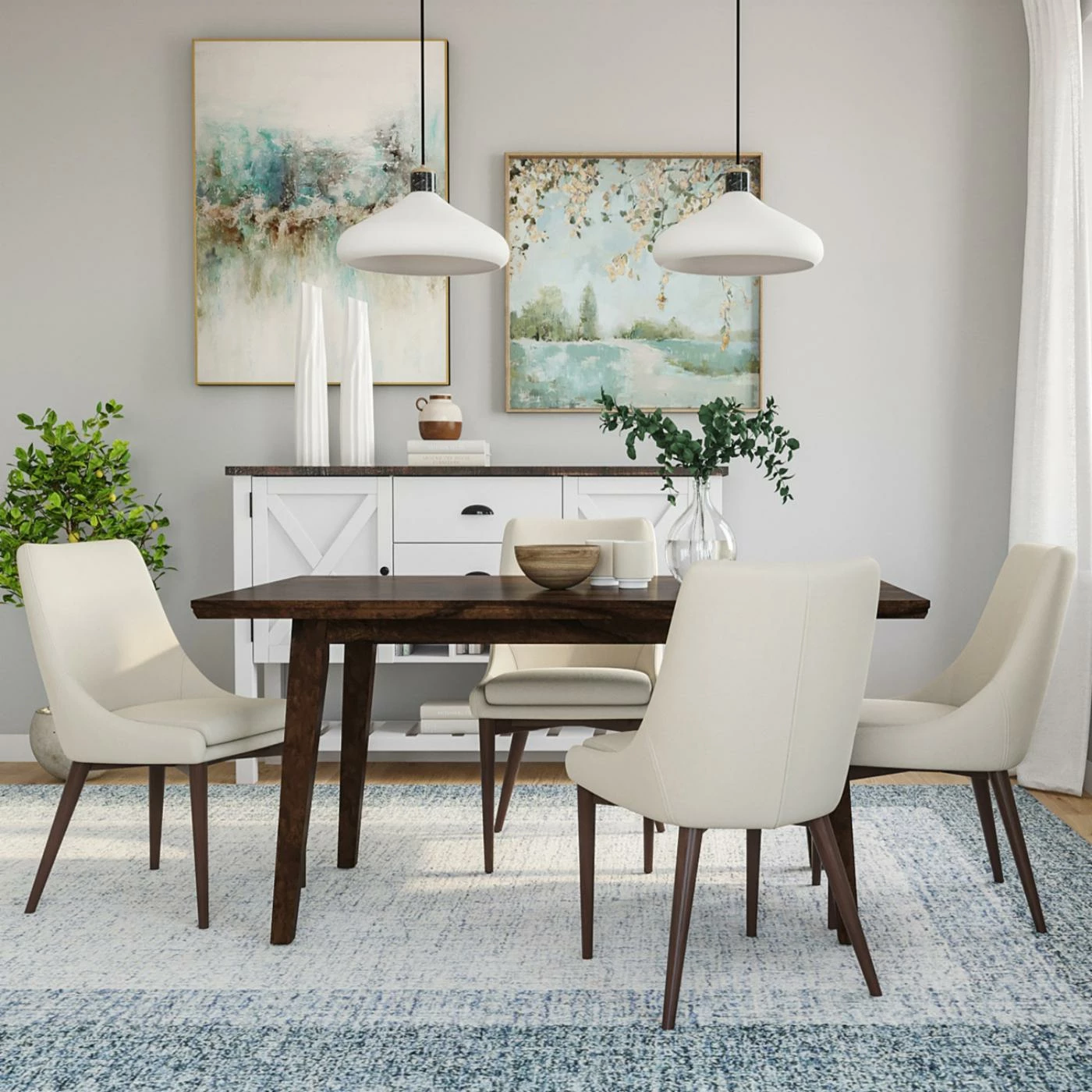 Best deal π Side Chairs HN Home Clark Mid-Century Modern Linen Side Chair - Set Of 2 π - Image 2