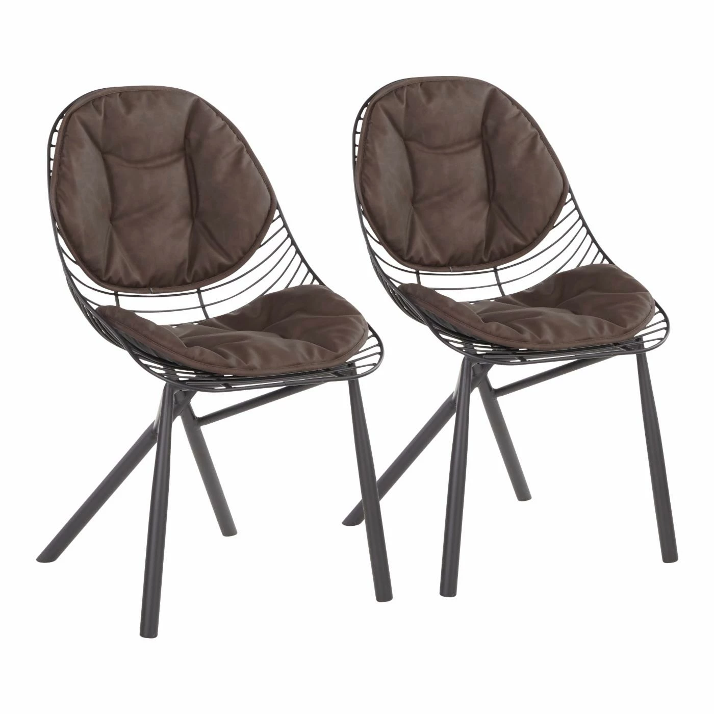 Coupon ⭐ Side Chairs LumiSource Wired Contemporary Side Dining Chair - Set Of 2 ⭐ - Image 2
