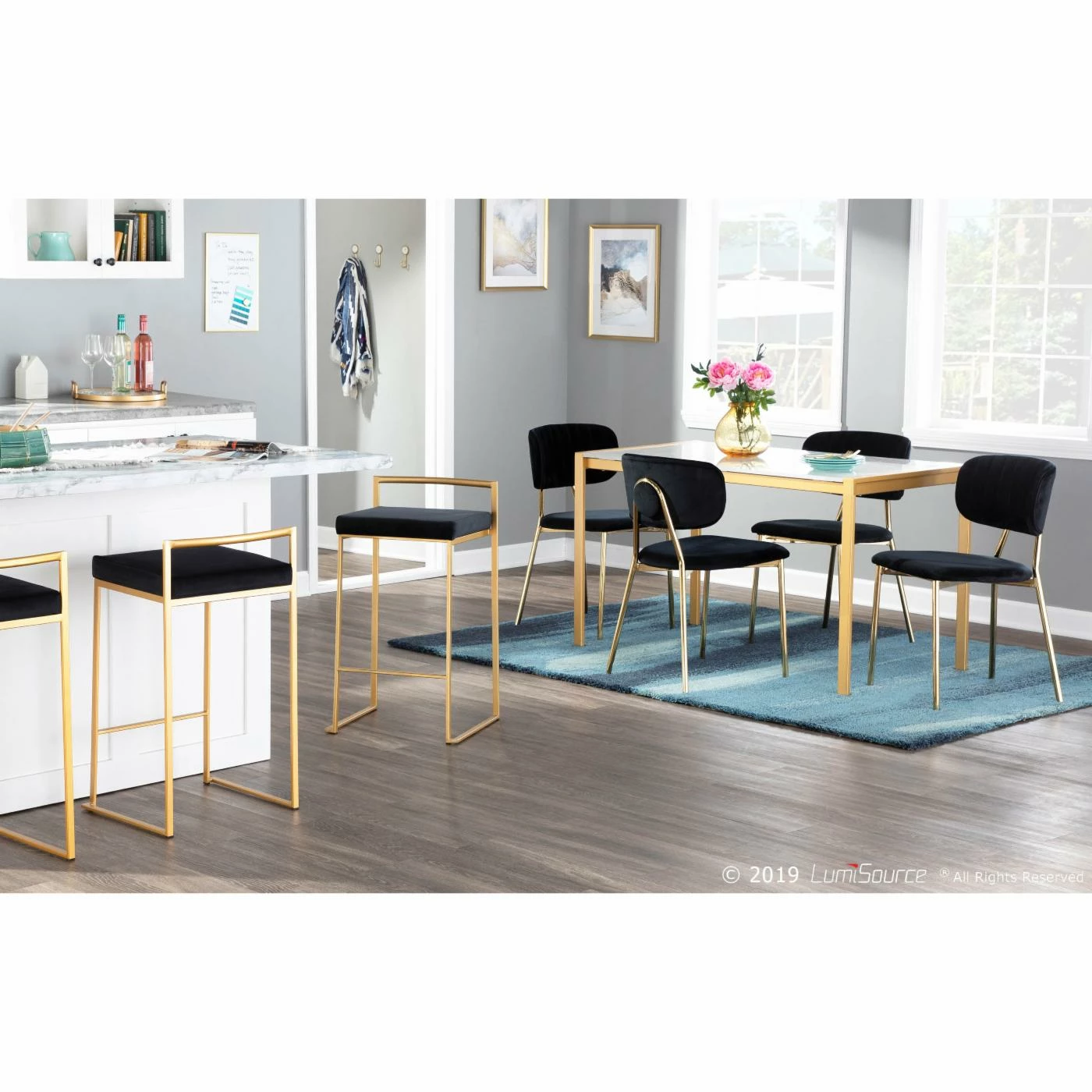 Budget ๐ Side Chairs LumiSource Bouton Contemporary/Glam Dining Side Chair - Set Of 2 ๐ - Image 2