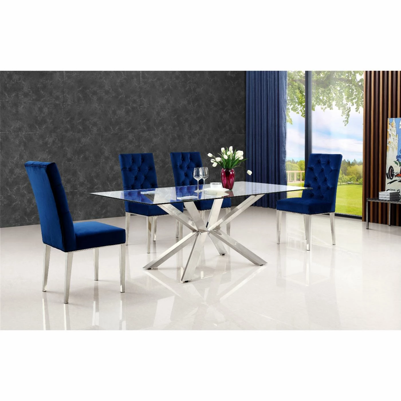 Flash Sale β Side Chairs Meridian Furniture Inc Juno Velvet Dining Chair - Set Of 2 π - Image 2