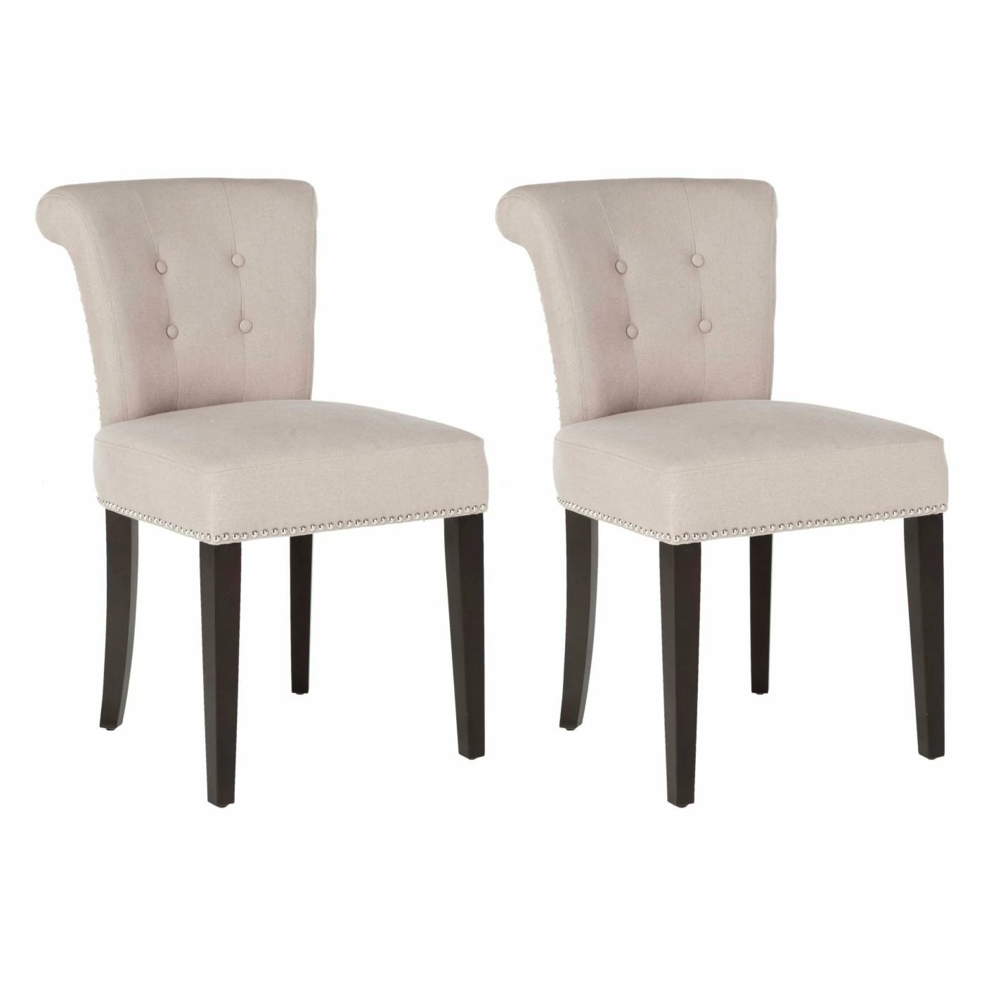Best deal π Formal Dining Chairs Safavieh Sinclair Ring Dining Chairs - Taupe - Set Of 2 π - Image 2