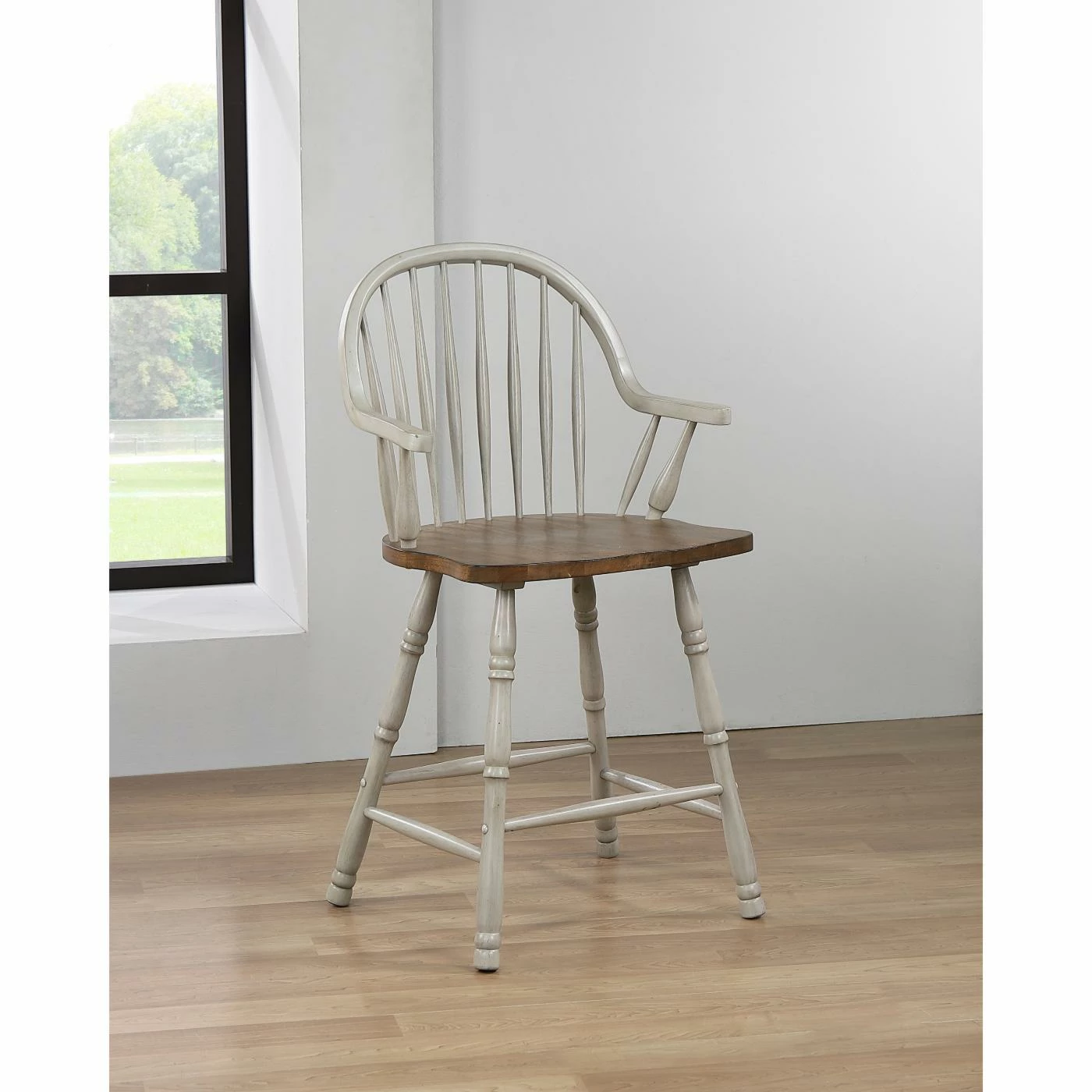 Outlet π Side Chairs Sunset Trading Country Grove 24 In. Windsor Counter Height Dining Chair - Set Of 2 βοΈ - Image 2