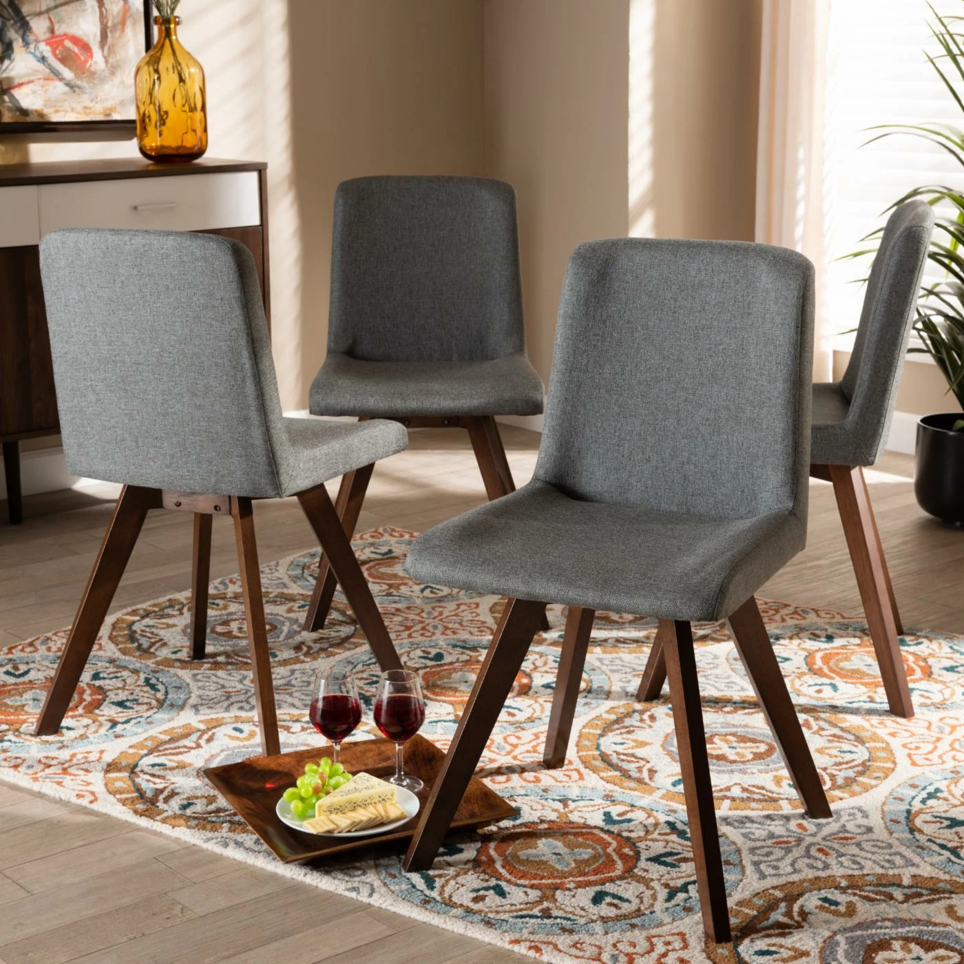 Wholesale π₯° Side Chairs Baxton Studio Pernille Fabric Upholstered Dining Side Chair - Set Of 4 π - Image 2