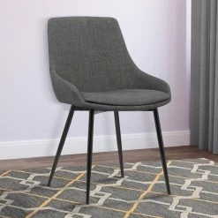 New 😀 Side Chairs Armen Living Mia Contemporary Fabric Dining Side Chair 🌟