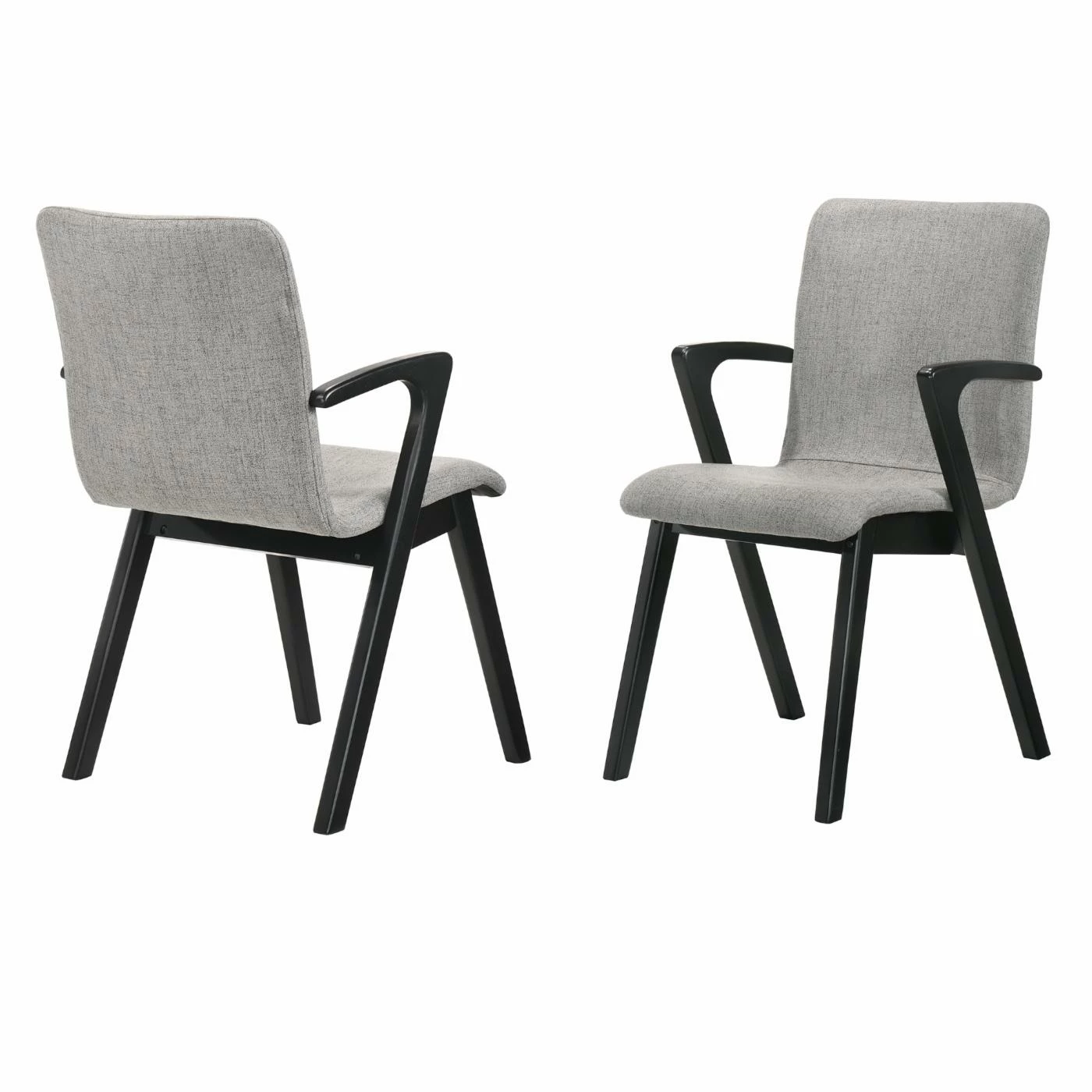 Brand new 𧨠Casual Dining Chairs Armen Living Varde Mid-Century Modern Dining Arm Chair - Set Of 2 π