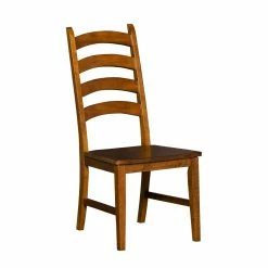 Best Sale βοΈ Side Chairs A-America Toluca Ladder Back Dining Side Chair - Rustic Amber - Set Of 2 β€οΈ
