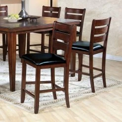 Cheapest 😀 Acme Furniture Counter Height Chairs Acme Ladder Back Bycast Counter Height Chair - Set Of 2 ⭐