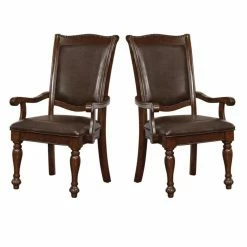 Best Sale π Formal Dining Chairs Benzara Alpena Traditional Formal Dining Arm Chair - Set Of 2 π