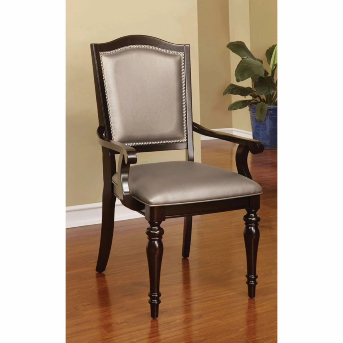 Promo π Formal Dining Chairs Benzara Harrington Faux Leather Dining Arm Chair - Set Of 2 π₯°