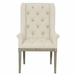 Best reviews of π Formal Dining Chairs Bernhardt Marquesa Tufted Upholstered Nailhead Trim Dining Host Chair π
