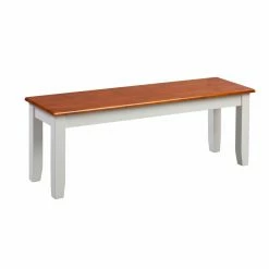 Best Pirce 😍 Boraam Bloomington Dining Bench - White & Honey Oak ⭐