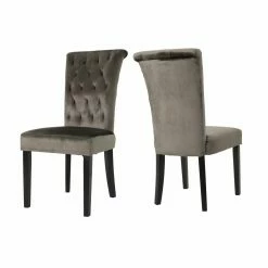 Deals 🧨 Best Selling Home Side Chairs Venetian Tufted Velvet Dining Side Chair - Set Of 2 🔥