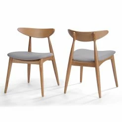 Buy 👏 Best Selling Home Side Chairs Adan Barron Mid-Century Modern Dining Chairs - Set Of 2 👏