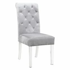Cheapest π Casual Dining Chairs Chic Home Tate Tufted Velvet Dining Side Chair - Set Of 2 π