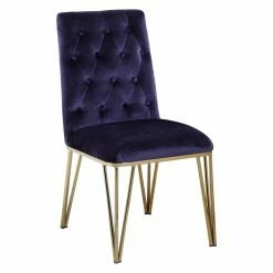 Best Sale 🔥 Side Chairs Chic Home Freya Tufted Velvet Dining Side Chair - Set Of 2 🔥