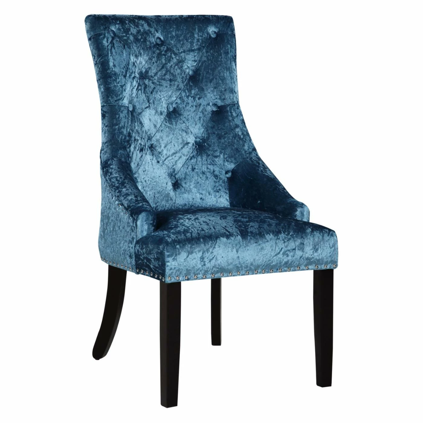 Best Sale β€οΈ Side Chairs Chic Home Raziela Tufted Velvet Dining Side Chair With Nailhead Trim - Set Of 2 π