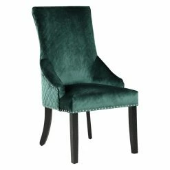Budget π― Casual Dining Chairs Chic Home Moishe Velvet Dining Side Chair With Nailhead Trim - Set Of 2 π