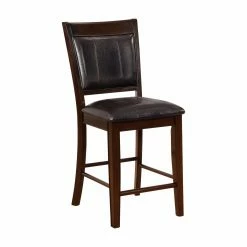 Deals ✨ Side Chairs Crown Mark Fulton Vinyl Upholstered Counter Height Dining Side Chair - Set Of 2 ✔️