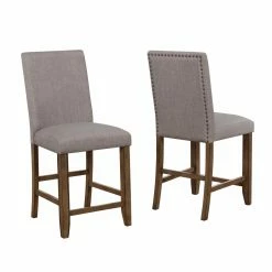Best reviews of 🛒 Side Chairs Crown Mark Manning Upholstered Solid Back Counter Height Dining Side Chair - Set Of 2 🌟