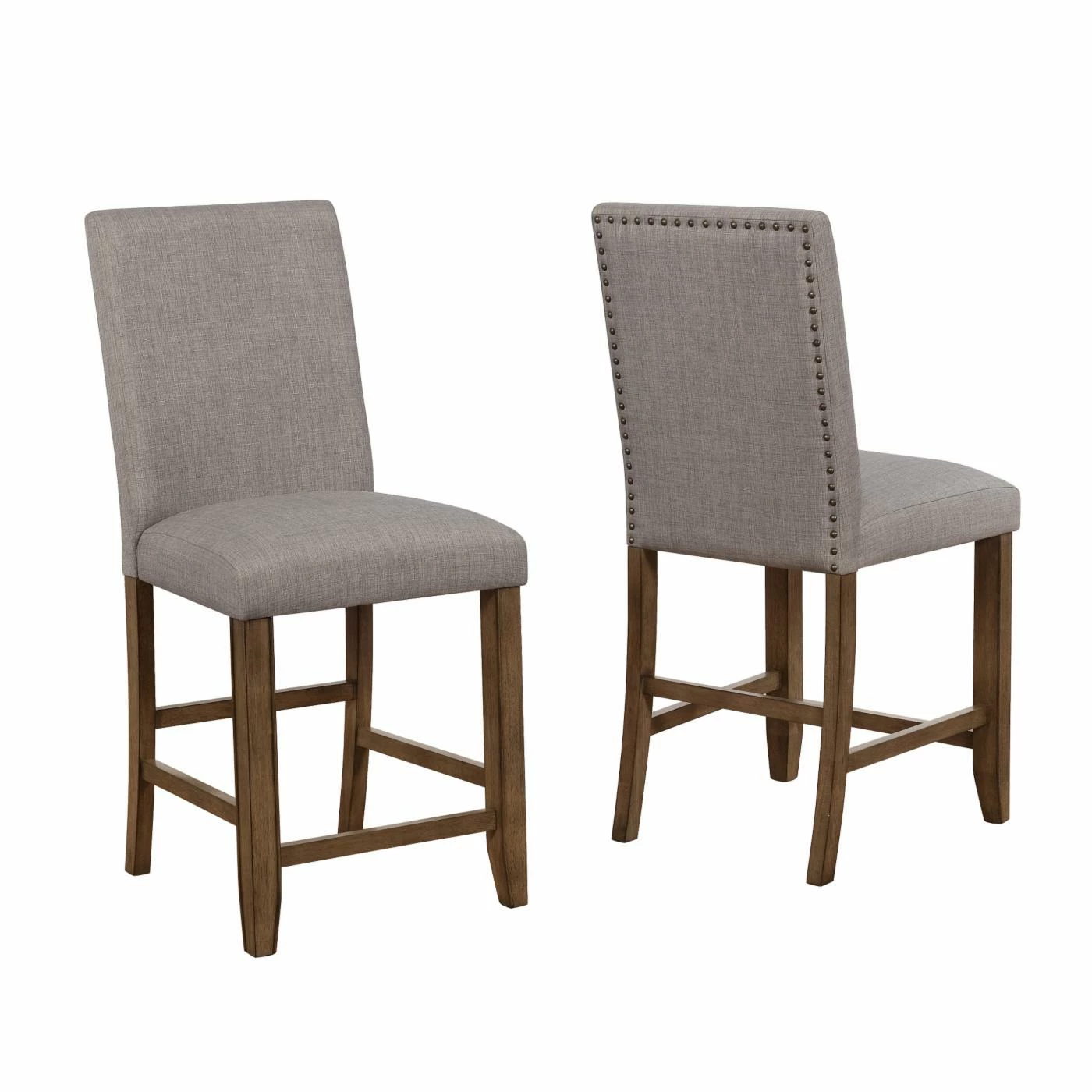 Best reviews of π Side Chairs Crown Mark Manning Upholstered Solid Back Counter Height Dining Side Chair - Set Of 2 π