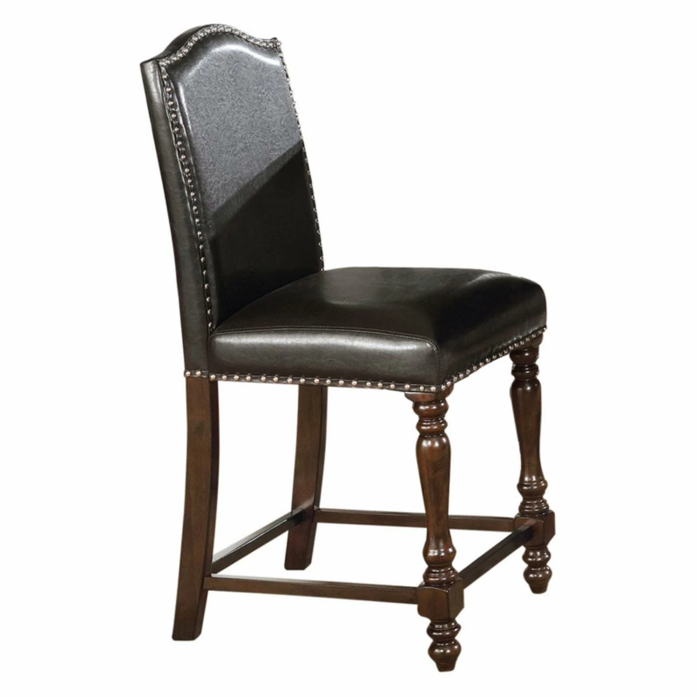 Discount π Side Chairs Crown Mark Langley Vinyl Solid Back Upholstered Counter Height Dining Side Chair - Set Of 2 π