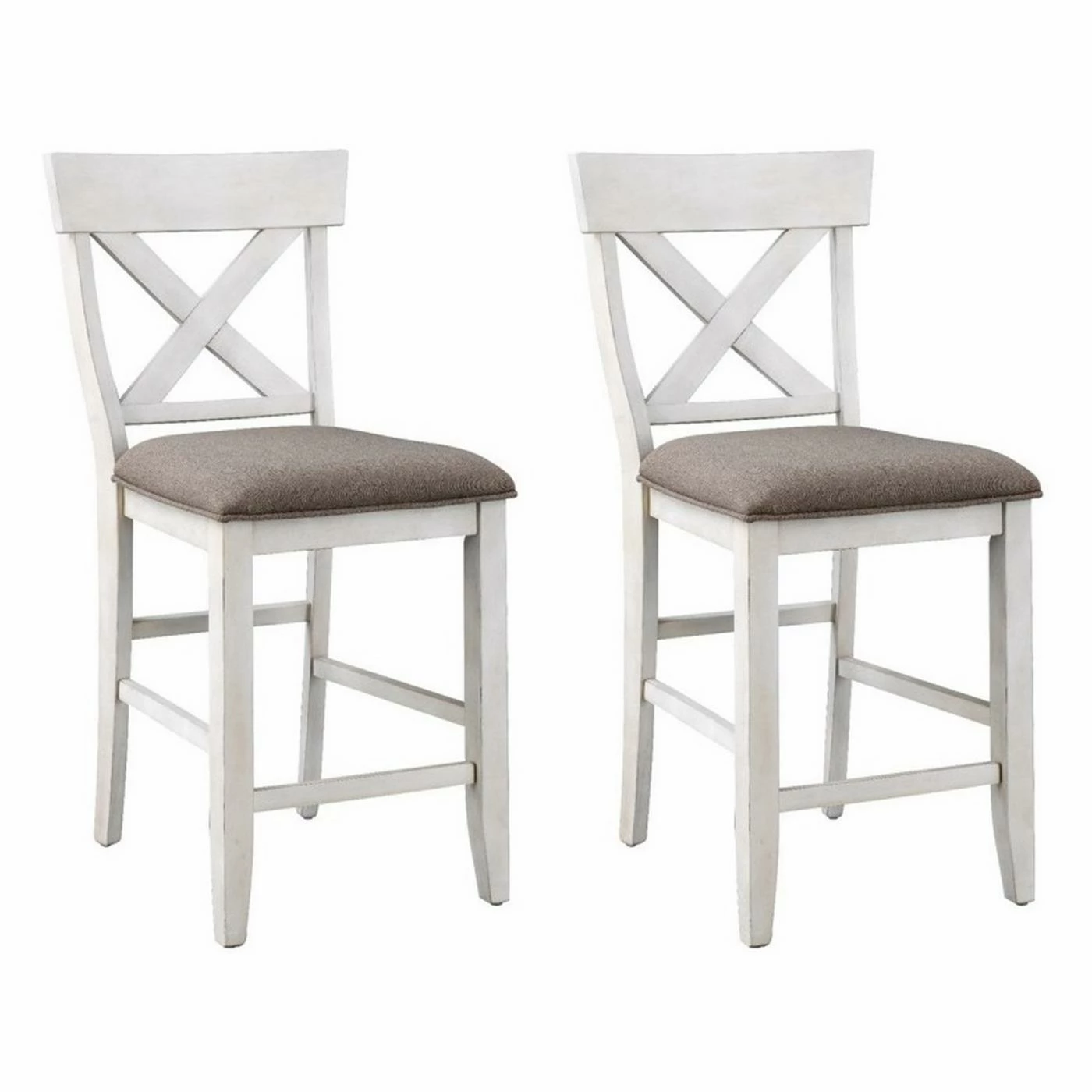 Best Pirce π Side Chairs Coast To Coast Bar Harbor II Cross Back Counter Height Dining Side Chair - Set Of 2 π
