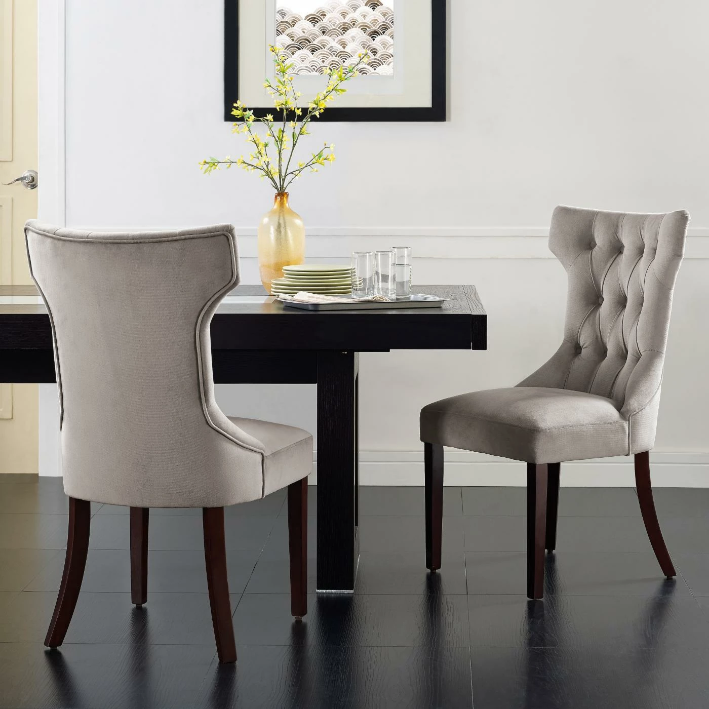 Flash Sale β€οΈ Side Chairs Dorel Living Clairborne Tufted Dining Chair - Set Of 2 π