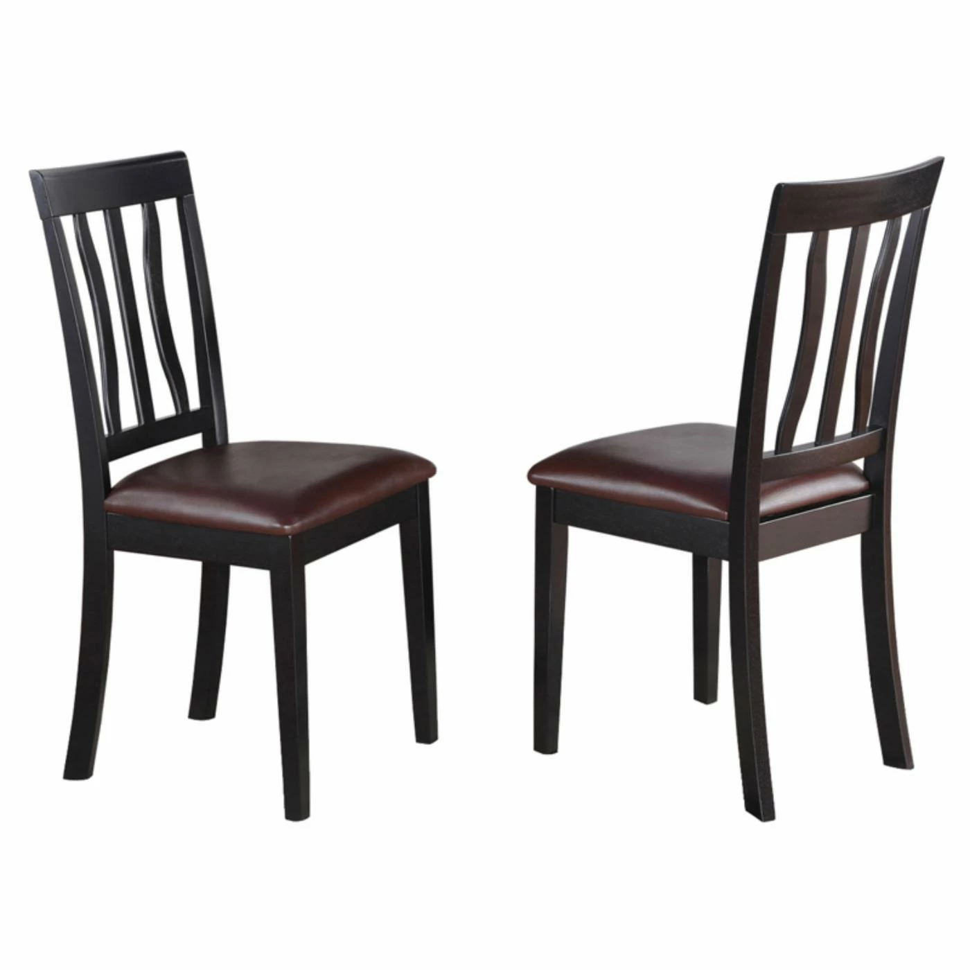 Discount π Casual Dining Chairs East West Furniture Antique Dining Chair With Faux Leather Seat - Set Of 2 π―