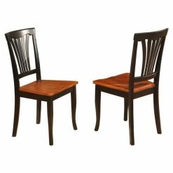 Best Pirce ⭐ Side Chairs East West Furniture Avon Dining Chair With Wooden Seat - Set Of 2 🎁