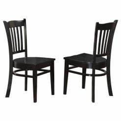 Outlet 😉 Side Chairs East West Furniture Groton Dining Chair With Wooden Seat - Set Of 2 🤩