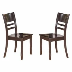 Wholesale 🔥 Side Chairs East West Furniture Lynfield Dining Chair With Wooden Seat - Set Of 2 😍