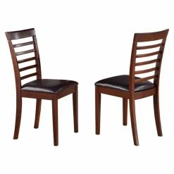 Cheap 🌟 Casual Dining Chairs East West Furniture Milan Dining Chair With Faux Leather Seat - Set Of 2 👏