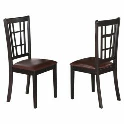 Budget 😉 Side Chairs East West Furniture Nicoli Dining Chair With Faux Leather Seat - Set Of 2 🔥