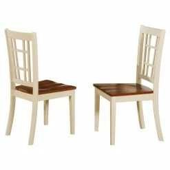 Discount 🎉 Side Chairs East West Furniture Nicoli Dining Chair With Wooden Seat - Set Of 2 🧨