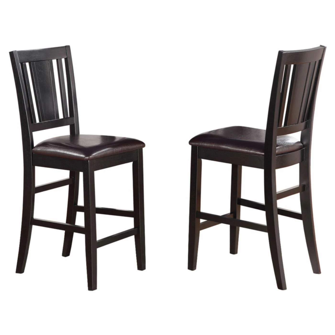 Promo π Counter Height Chairs East West Furniture Buckland Counter Height Dining Chair With Faux Leather Seat - Set Of 2 π§¨