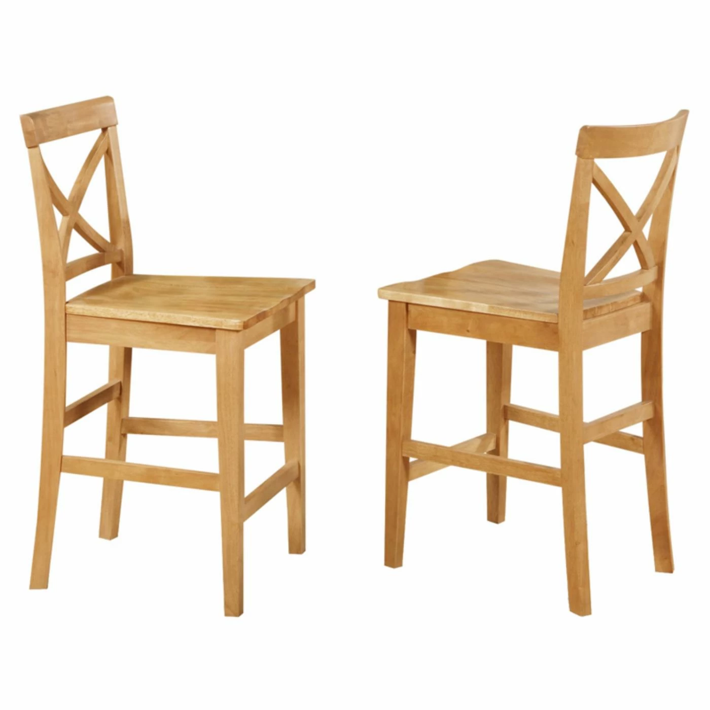 Outlet π Counter Height Chairs East West Furniture Boston X-Back Counter Height Stool With Wooden Seat - Set Of 2 π