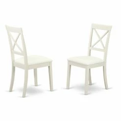 Best Sale 🔥 Side Chairs East West Furniture Boston X- Back Upholstered Dining Side Chair - Set Of 2 🤩