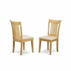 Wholesale π Formal Dining Chairs East West Furniture Portland Upholstered Dining Chair - Set Of 2 - Light Beige/Oak π