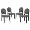 Promo 😀 Side Chairs Modway Button Tufted Dining Side Chair - Set Of 4 🧨